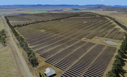 Artist's impression of the Warwick Solar Farm